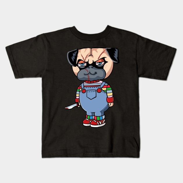 Pug Good Boy Kids T-Shirt by huebucket